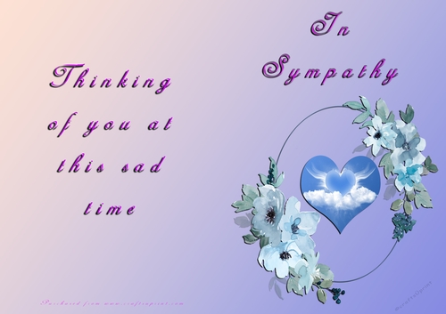 No Cut Just Print Sympathy Card