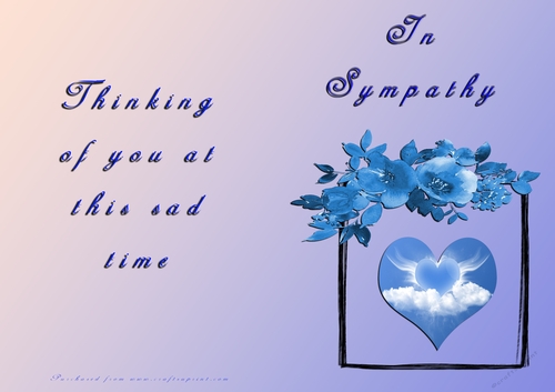 No Cut Just Print Sympathy Card