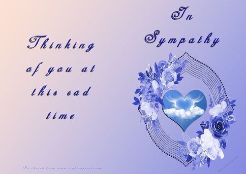 No Cut Just Print Sympathy Card
