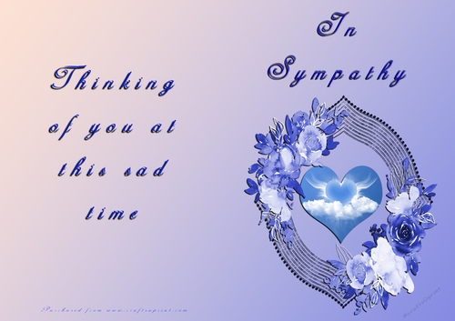 No Cut Just Print Sympathy Card