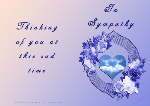 No Cut Just Print Sympathy Card