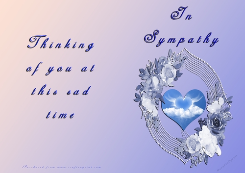 No Cut Just Print Sympathy Card