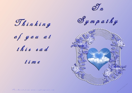 No Cut Just Print Sympathy Card
