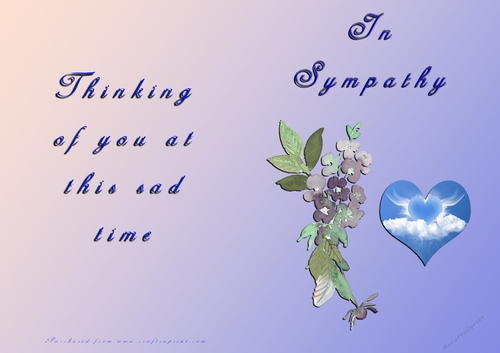 No Cut Just Print Sympathy Card