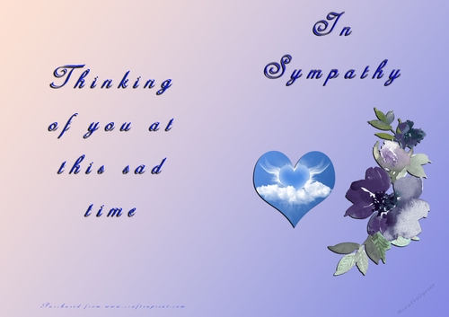 No Cut Just Print Sympathy Card