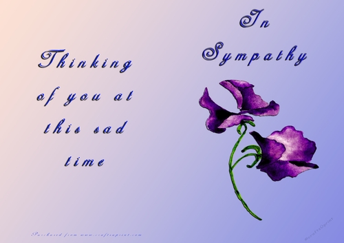 No Cut Just Print Sympathy Card