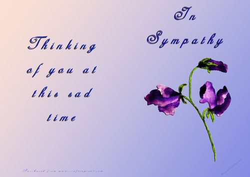 No Cut Just Print Sympathy Card