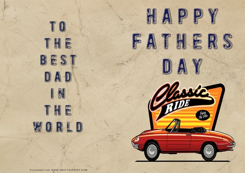 No Cut Just Print Fathers Day Cards