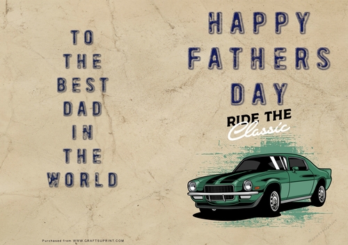 No Cut Just Print Fathers Day Cards