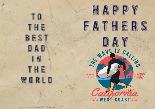No Cut Just Print Fathers Day Cards