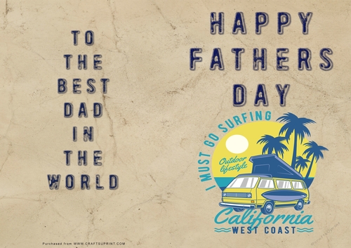 No Cut Just Print Fathers Day Cards