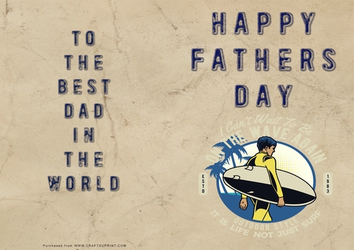 No Cut Just Print Fathers Day Cards
