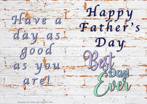 No Cut Just Print Fathers Day Cards