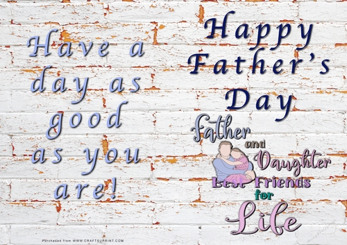 No Cut Just Print Fathers Day Cards