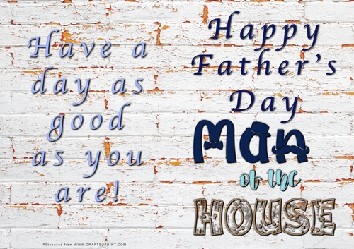 No Cut Just Print Fathers Day Cards