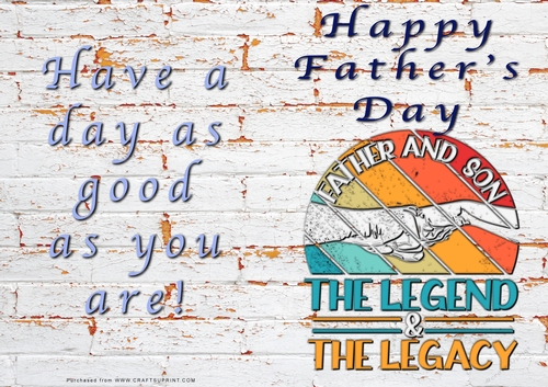 No Cut Just Print Fathers Day Cards