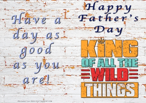 No Cut Just Print Fathers Day Cards