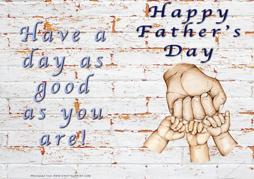 No Cut Just Print Fathers Day Cards