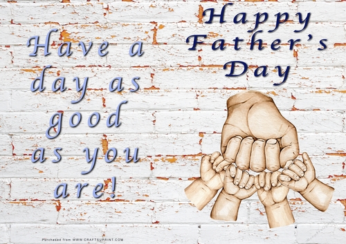 No Cut Just Print Fathers Day Cards