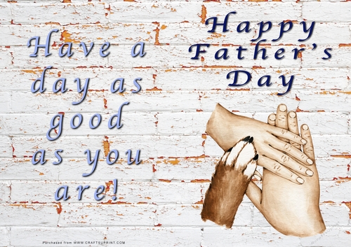 No Cut Just Print Fathers Day Cards