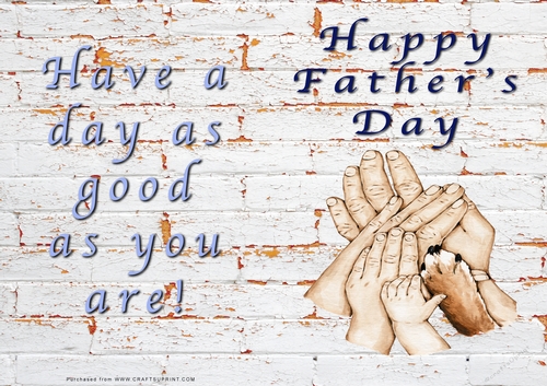 No Cut Just Print Fathers Day Cards