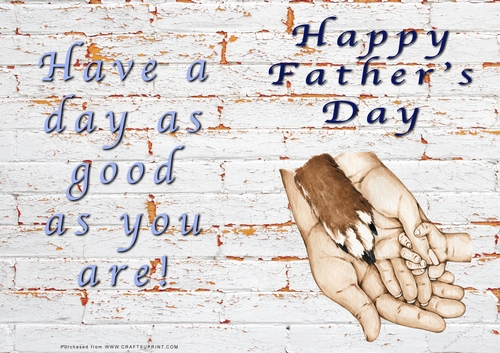 No Cut Just Print Fathers Day Cards