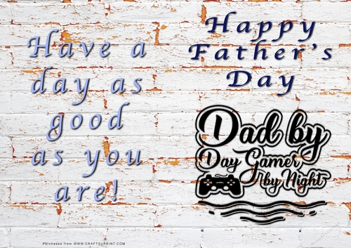 No Cut Just Print Fathers Day Cards