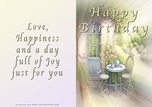 No Cut Just Print Birthday Cards