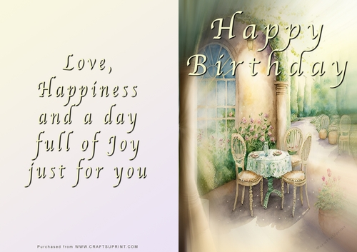 No Cut Just Print Birthday Cards