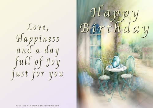 No Cut Just Print Birthday Cards