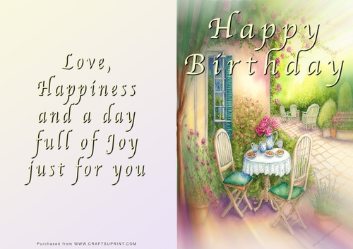 No Cut Just Print Birthday Cards