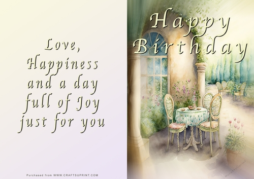 No Cut Just Print Birthday Cards