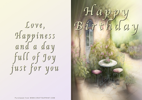 No Cut Just Print Birthday Cards