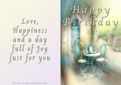 No Cut Just Print Birthday Cards