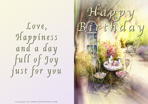 No Cut Just Print Birthday Cards