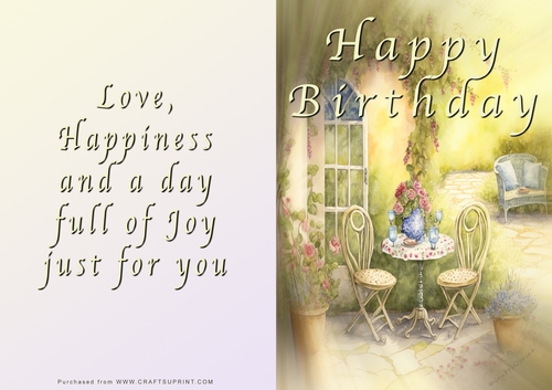 No Cut Just Print Birthday Cards