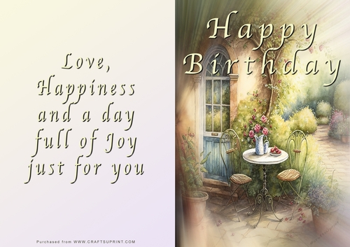 No Cut Just Print Birthday Cards