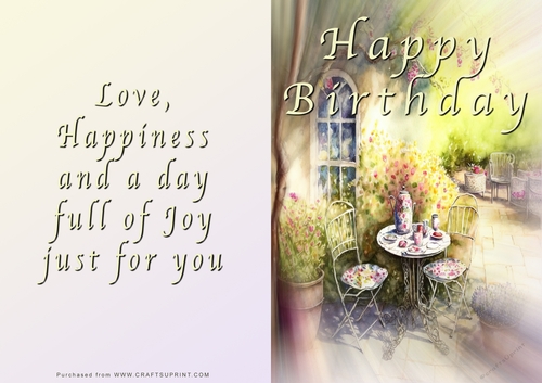 No Cut Just Print Birthday Cards