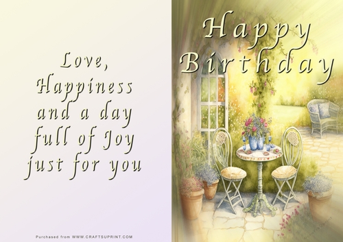 No Cut Just Print Birthday Cards