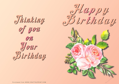 No Cut Just Print Birthday Cards
