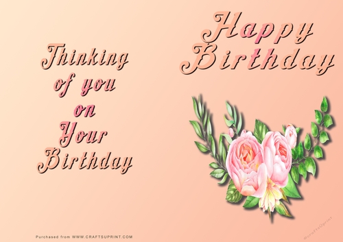 No Cut Just Print Birthday Cards