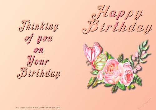 No Cut Just Print Birthday Cards