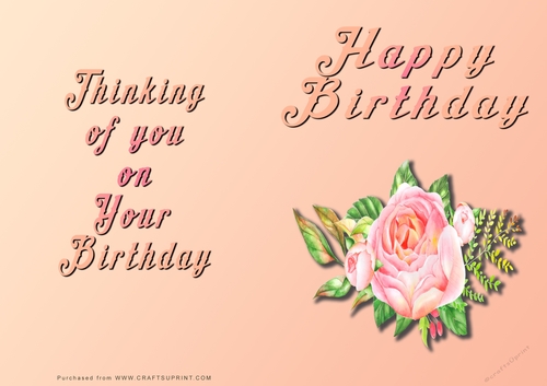 No Cut Just Print Birthday Cards