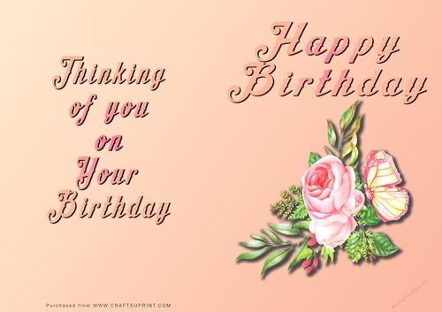 No Cut Just Print Birthday Cards