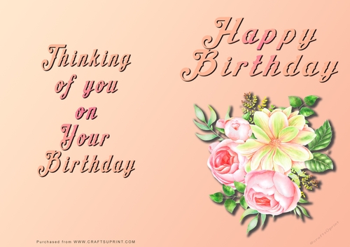 No Cut Just Print Birthday Cards