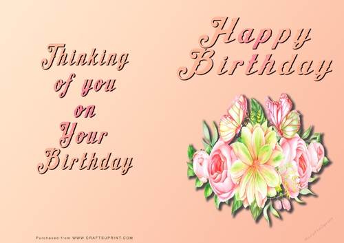 No Cut Just Print Birthday Cards