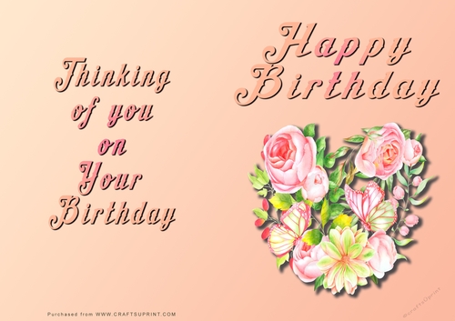 No Cut Just Print Birthday Cards
