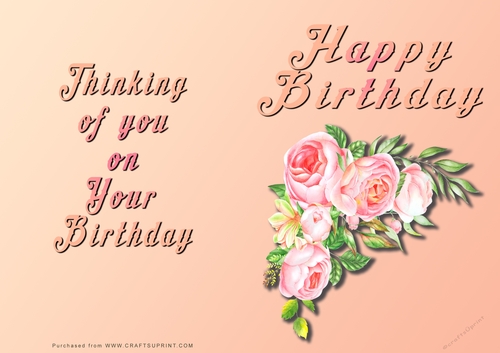 No Cut Just Print Birthday Cards
