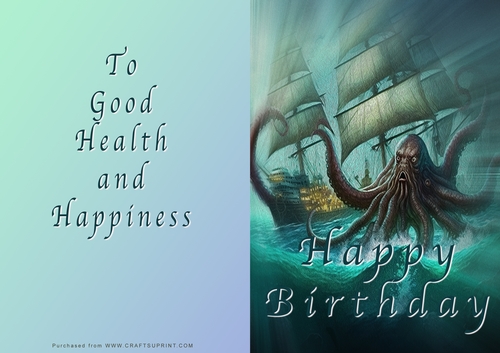 No Cut Just Print Birthday Cards