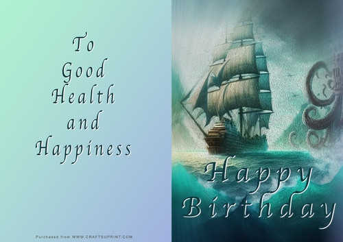 No Cut Just Print Birthday Cards